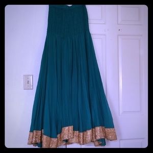 Green Indian party skirt